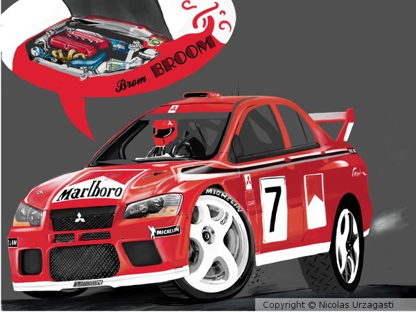 Mitsubishi Rally edition Digital drawing