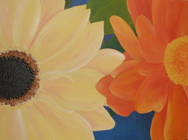 Daisies in Acrylic