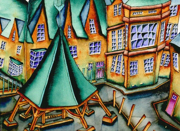 Schoolmasters House behind the Buttercross Oakham 