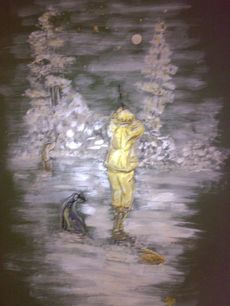 Man on a night hunt ! Scotland !