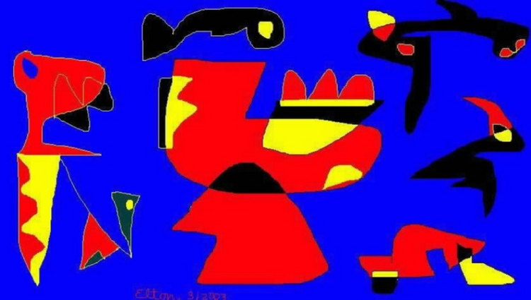 Miro's Olympics...(c) 2003,,,elton houck,,,digital art