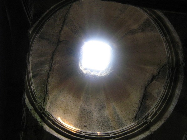 Geghard monastry dome in Armenia
