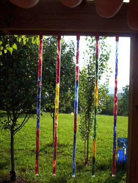 Five Tubes - Hanging Sculpture of Light and Color