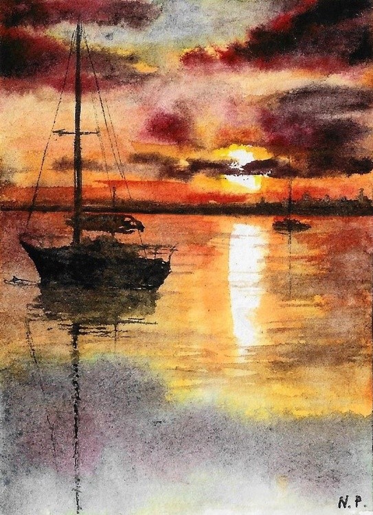 Sea sunset