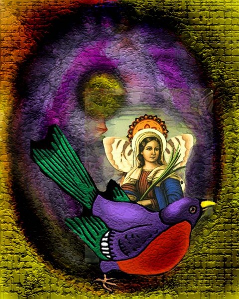 DIGITAL COLLAGE St. Therese in the Land of Mystery