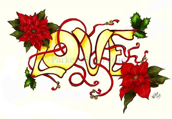 Love Holiday Gift Tag Design