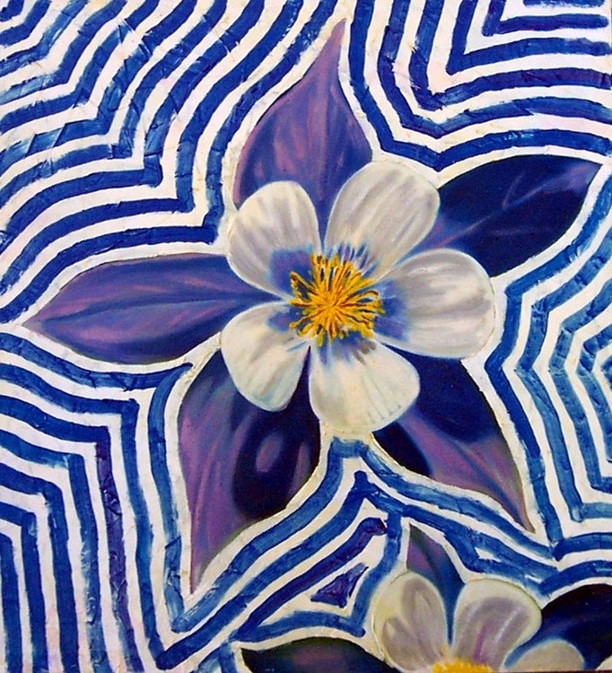 Blue flower optical