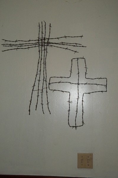 barb wire crosses