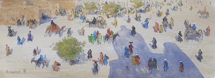 A street scene in Bukhara