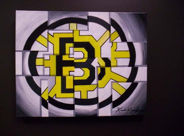 Boston Bruins Abstract Painting