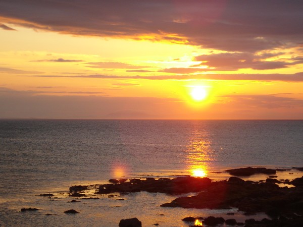 SUNSET AT HOPEMAN, SCOTLAND