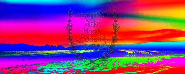 Snow Over Field Rainbow Edit