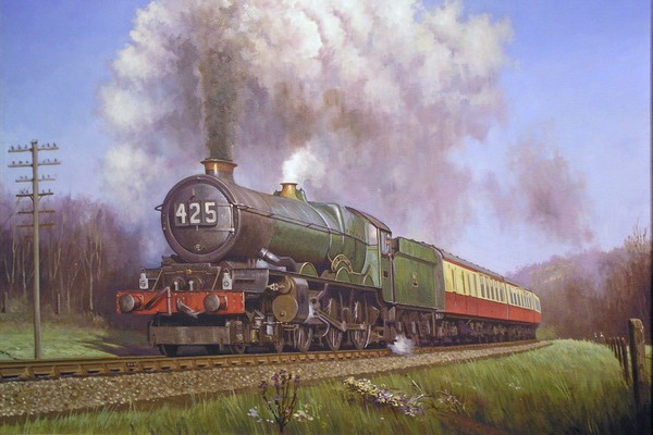 King on Dainton bank 1957