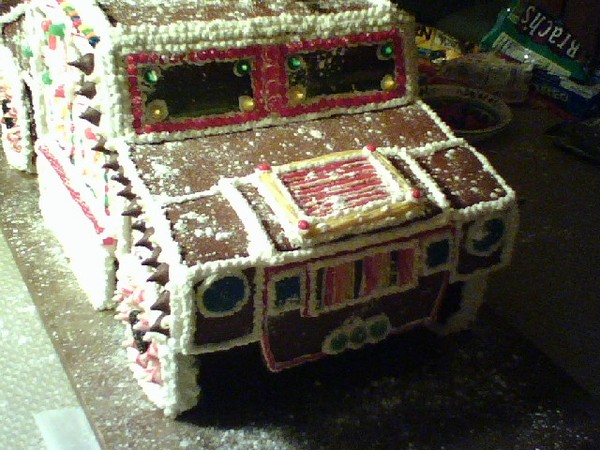 Gingerbread Humvee closeup