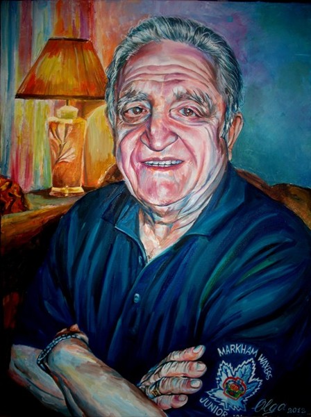 Portrait in oil.