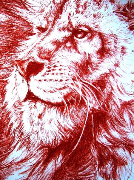 Lion--Red Charcoal