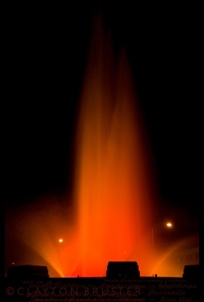 Mulholland Fountain Night Shot