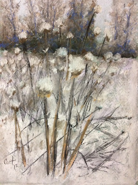 Thistles and snow