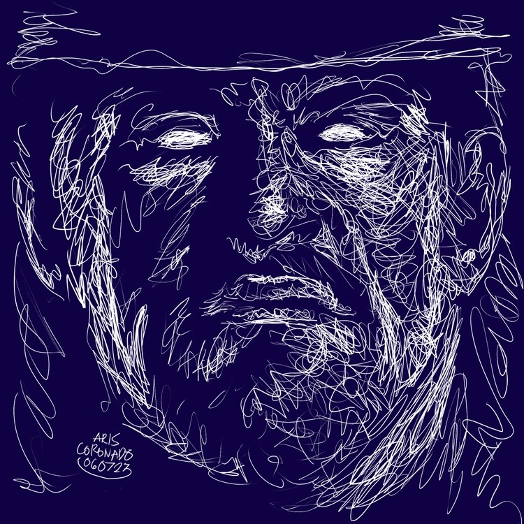 Scribble Art Portrait - The UNDERTAKER