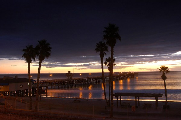 Evening Desends on San Clemente Pier