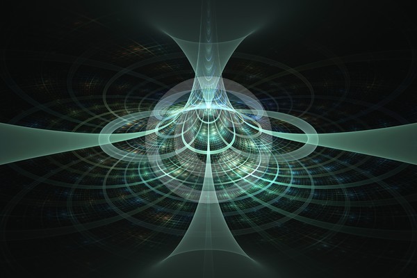Blue Tower Abstract Fractal Design