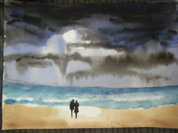 lovers at the beach daytime
