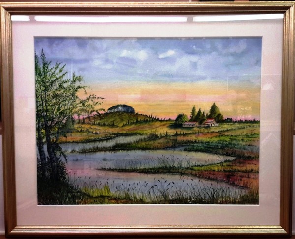Pilot Mountain Pond FRAMED