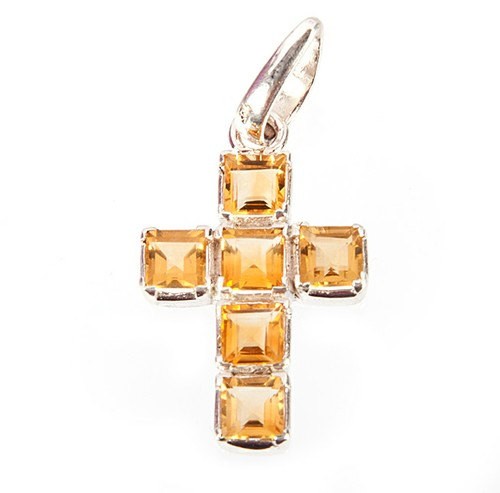 Citrine Cross Pendant