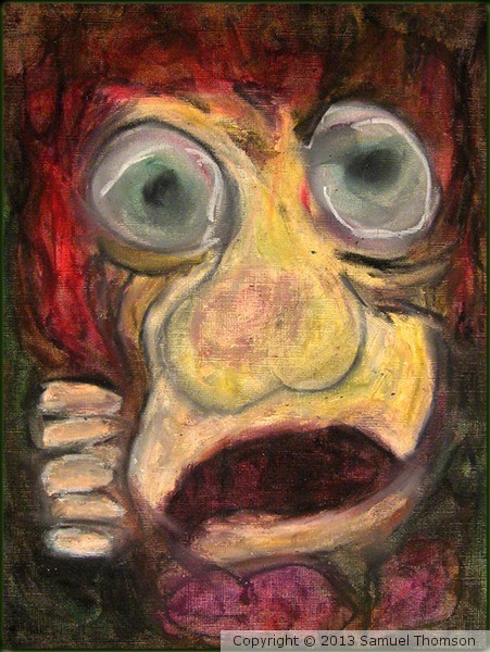 Abstract Fine Art Oil Pastel Original 9x12