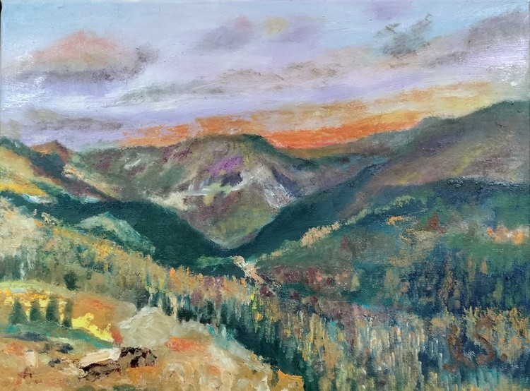Sunset in the mountains
