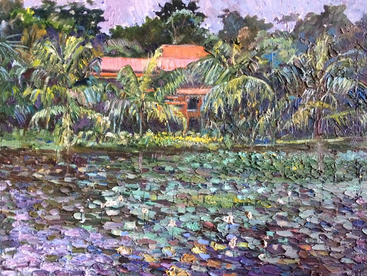 Lotus Pond in Kerala, India