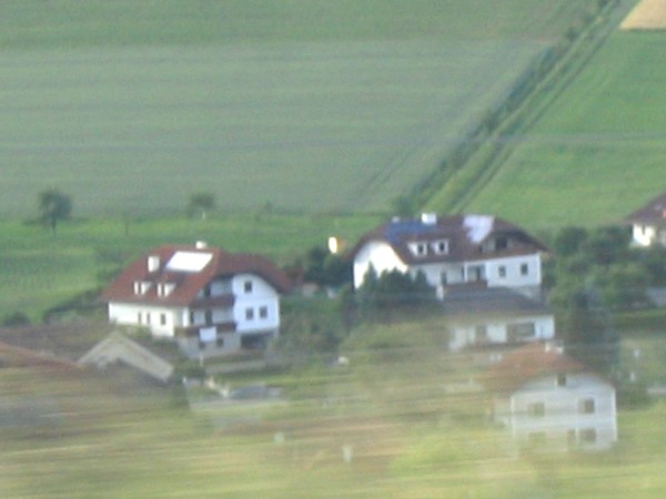 through a car window