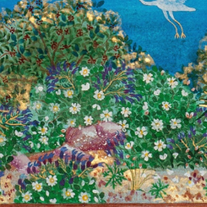 Detail of Awakening 1 burcucenberciart indianminiaturepainting turkishminiaturepainting turkminyatur