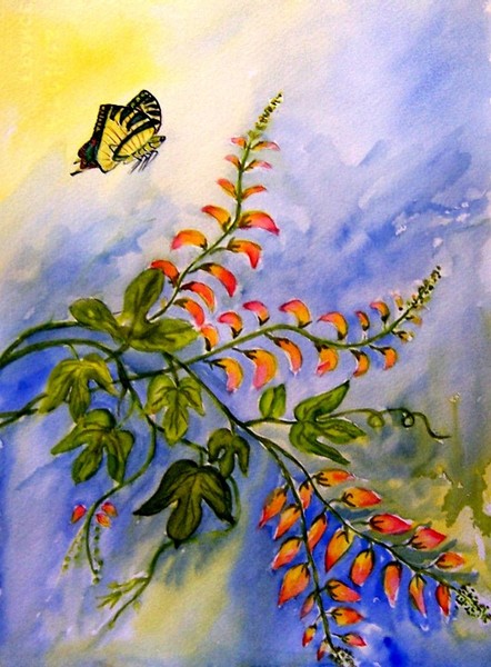 Mina Lobata and Butterfly