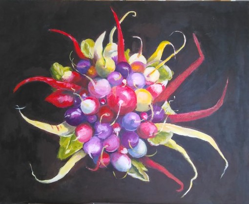 Rainbow Radishes and Peppers