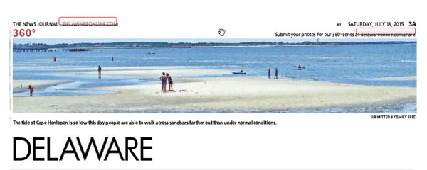 244th News Journal Panorama-Walking the Flats