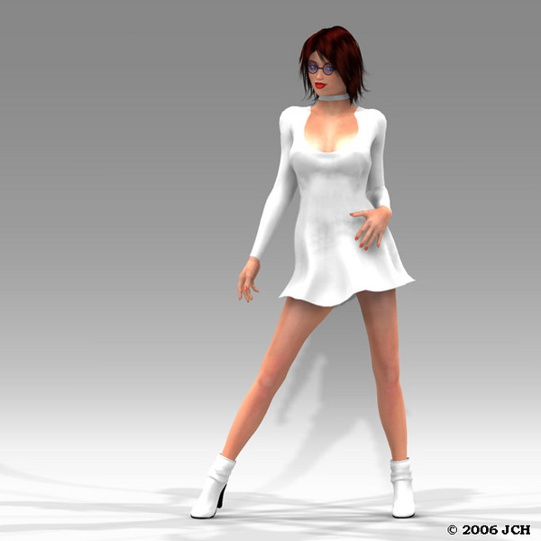 Tabby in a White Dress
