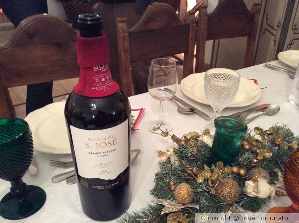 Tinto e bacalhau cozido !