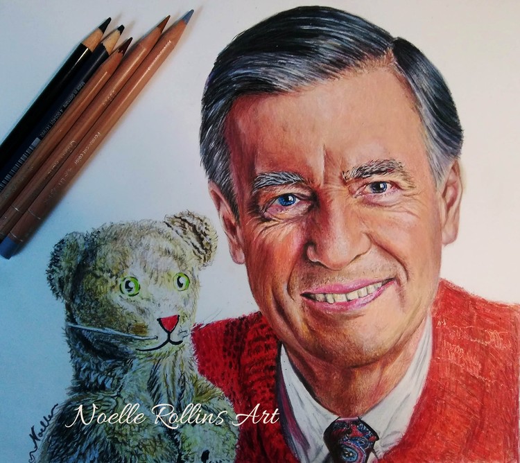 Mr Rogers portrait drawing