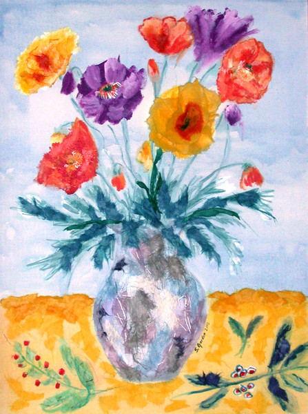 Vase of Poppies