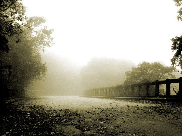 cloudy road