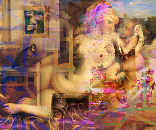 Woman With Angel And Conch Shell 