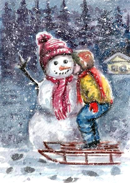 Happy snowman