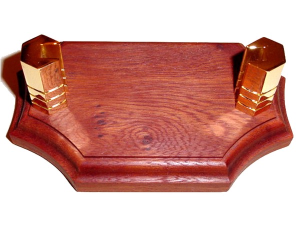 Cancharana Wood Desktop Business Card Holder