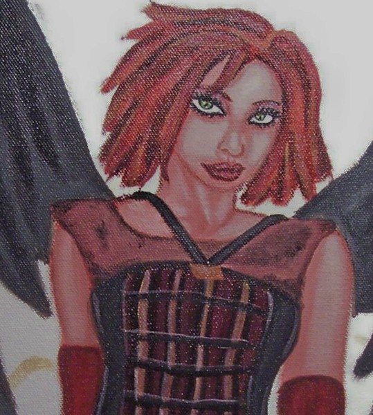punk angel close up