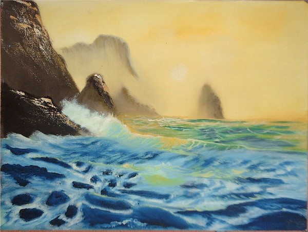 misty sea