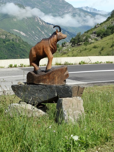 the wood sculpture.