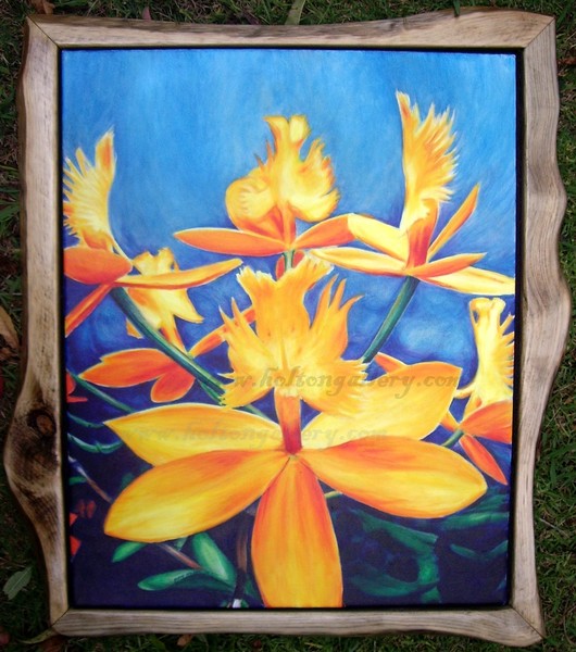 Bonfire Orchid Framed