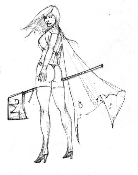 madelyne pryor has an axe?
