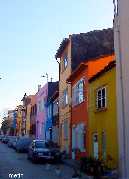 a street with colourful houses.(Istanbul-Kadiköy)